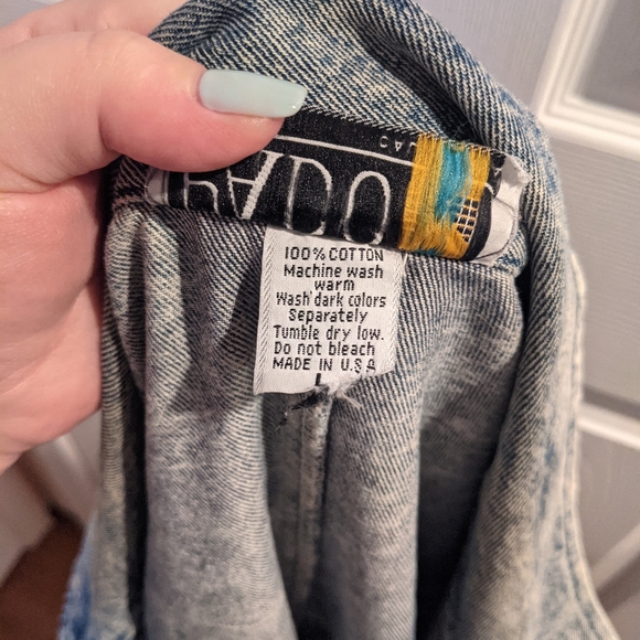 EUC VTG Pado CA Oversized Acid Wash Denim Jacket - Picture 9 of 9